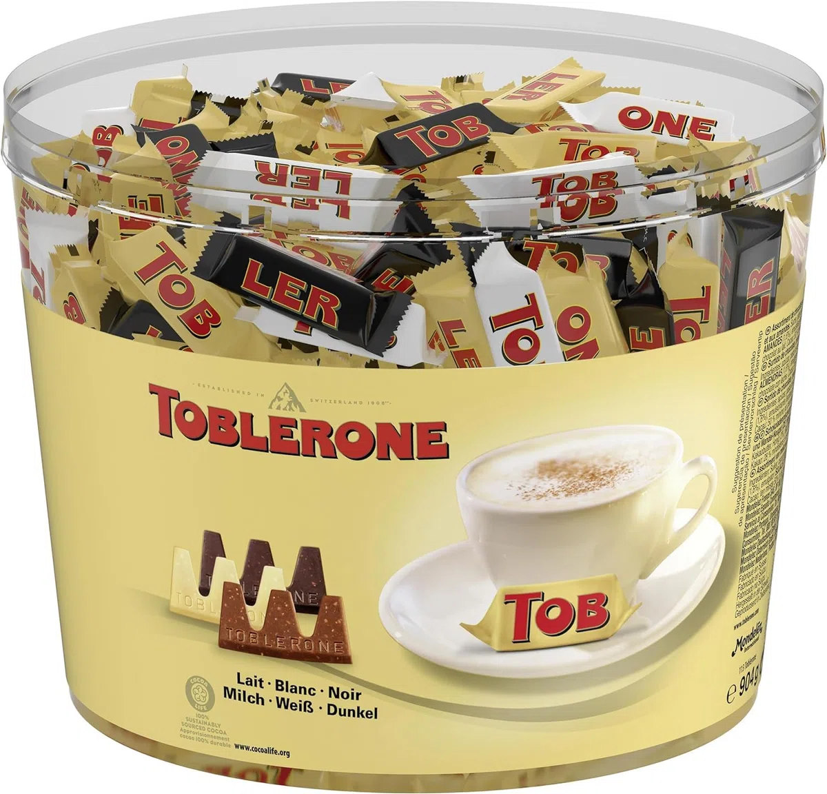 Toblerone Mix Box Klarsichtdose 904 g (mind. 113 Toblerone)