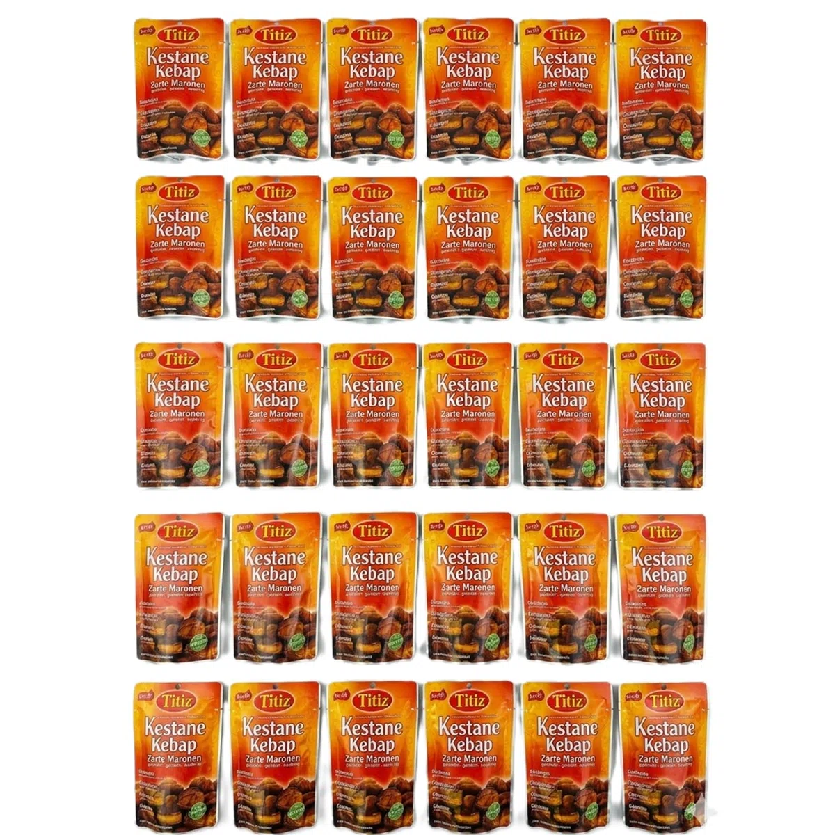 Titiz Zarte Maronen 30er Pack (30 x 125g) – geschält & geröstet – Esskastanien, veganer Snack