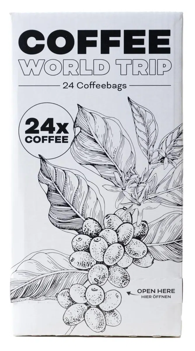 Kaffee Adventskalender Coffee World Trip 24 Einzelfilter Coffeebags Geschenkbox