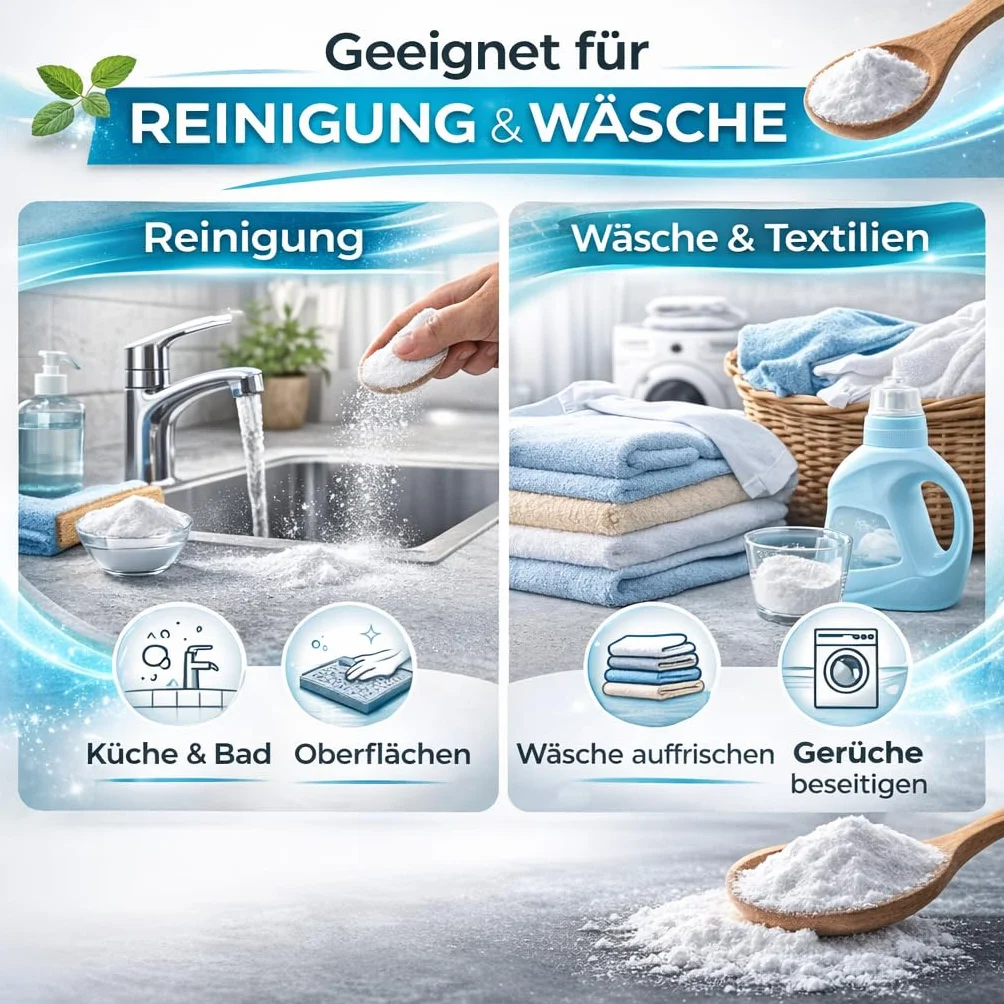 GiDeli Natron Pulver 20kg im Eimer Lebensmittelqualität - Natriumbicarbonat ohne Zusätze - Ideal zum Koche, Backen, Waschen und Putzen - Vielseitige Anwendung im Haushalt