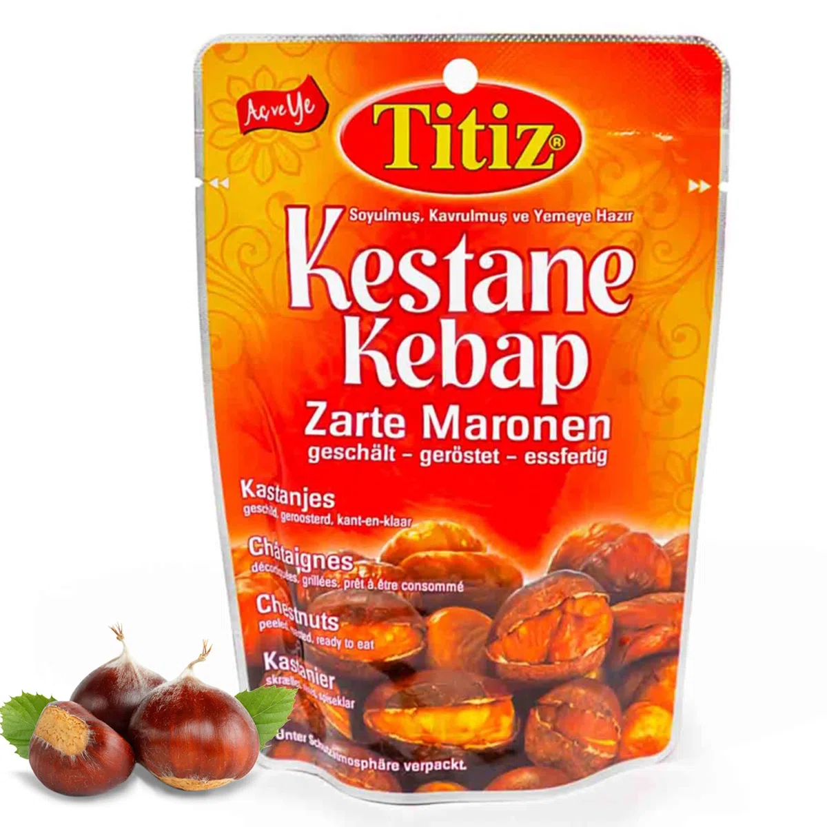 Titiz Gekochte Esskestanien Maronen Edelkastanien 24x125g Partypaket Vegan Ungesüßt Glutenfrei