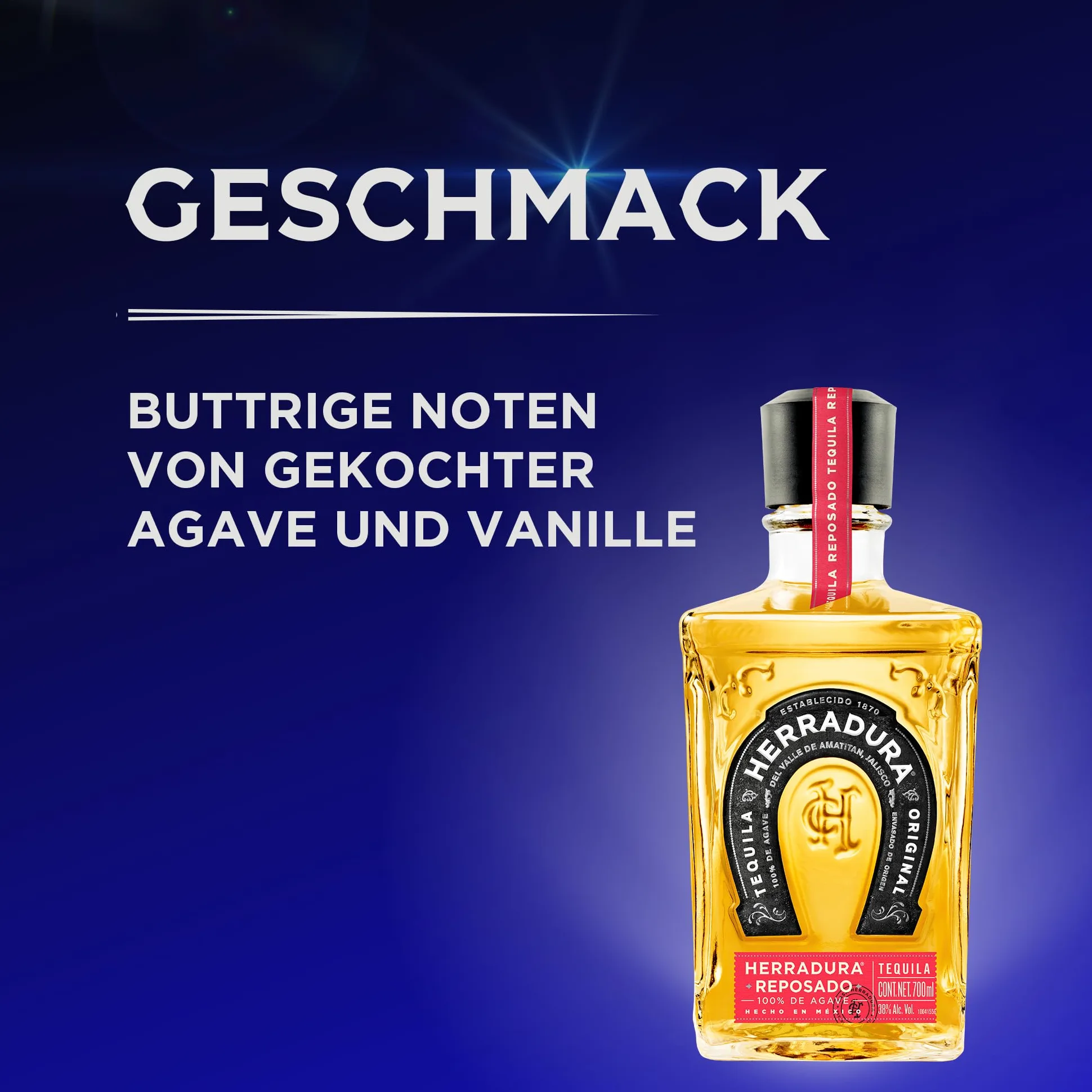 Herradura Reposado Tequila 0.7L 40% Vol - Premium Agave Vanille Geschenk