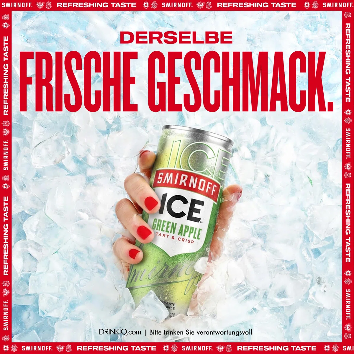 Smirnoff Ice Green Apple 12 x 250ml Dosen Premium Vodka Mixgetränk 10% Vol. Alkohol