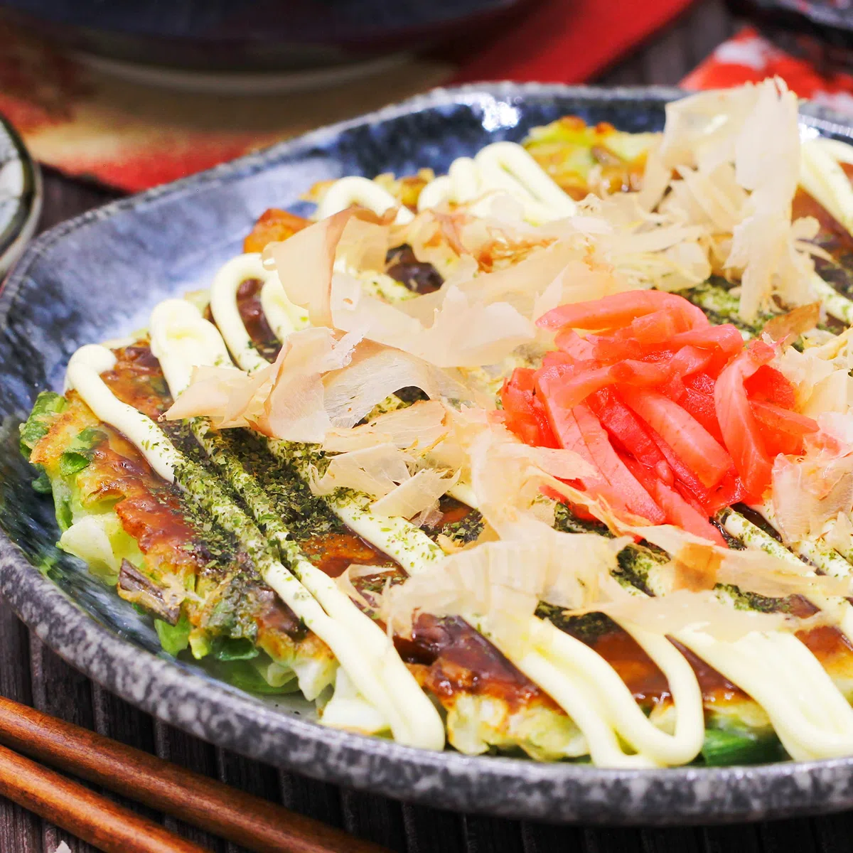 Okonomiyaki Kochset 7-teilig für japanische Pfannkuchen mit Anleitung