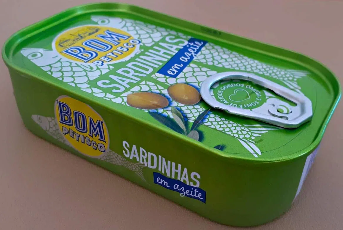 Bom Petisco Sardinen in Olivenöl 10x120 g - Premium-Qualität aus Portugal - reich an Omega-3