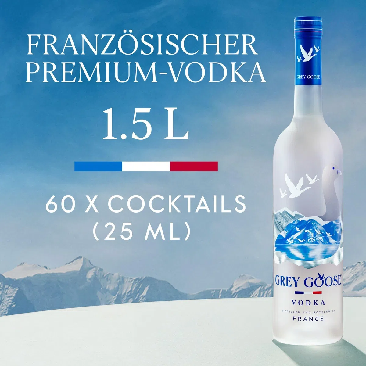 Grey Goose Premium Vodka 40% Vol. 1,5l aus Frankreich