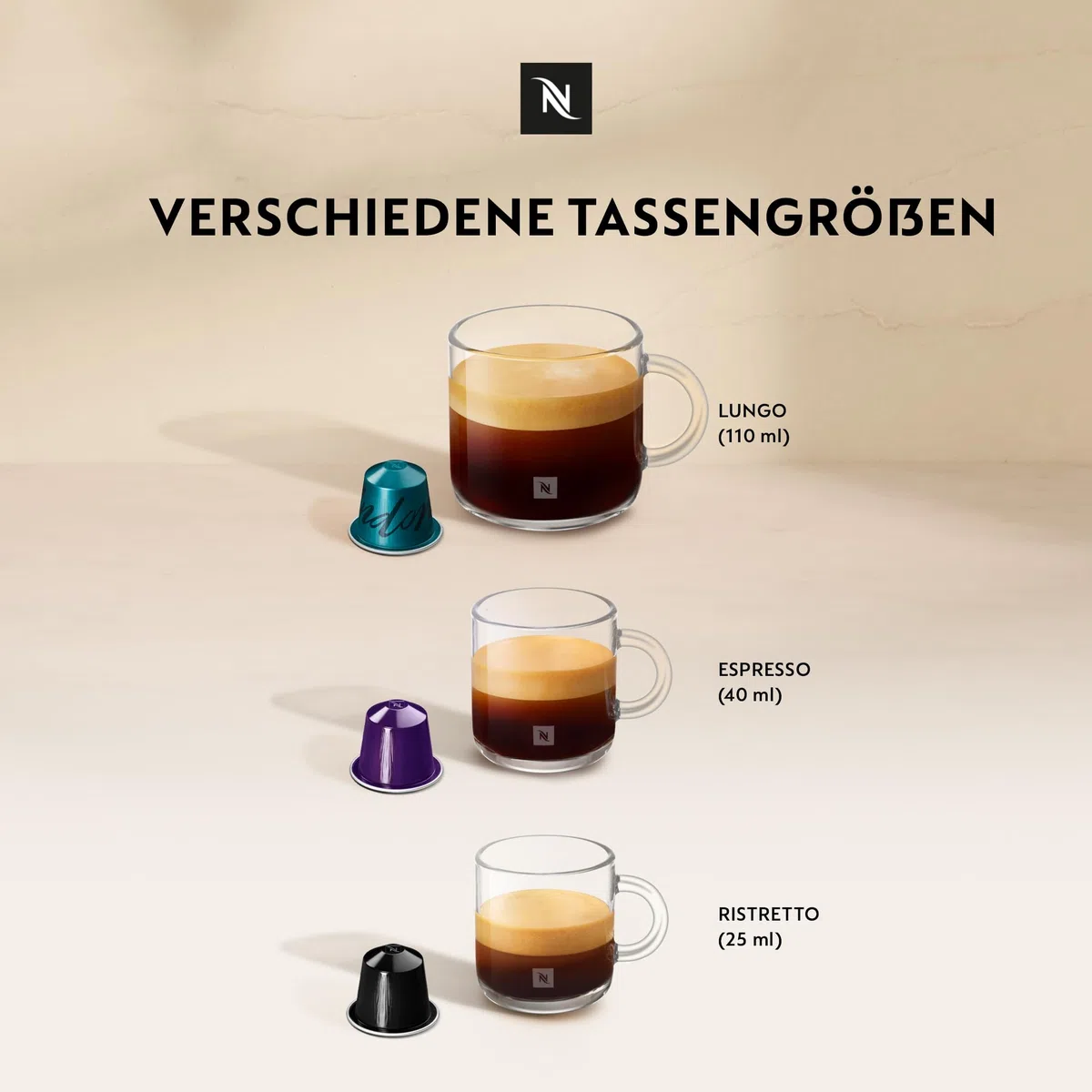 NESPRESSO ORIGINAL Ispirazione Italiana Auswahl 100 Kaffeekapseln Arabica Robusta Kaffee Mittlere bis dunkle Röstung