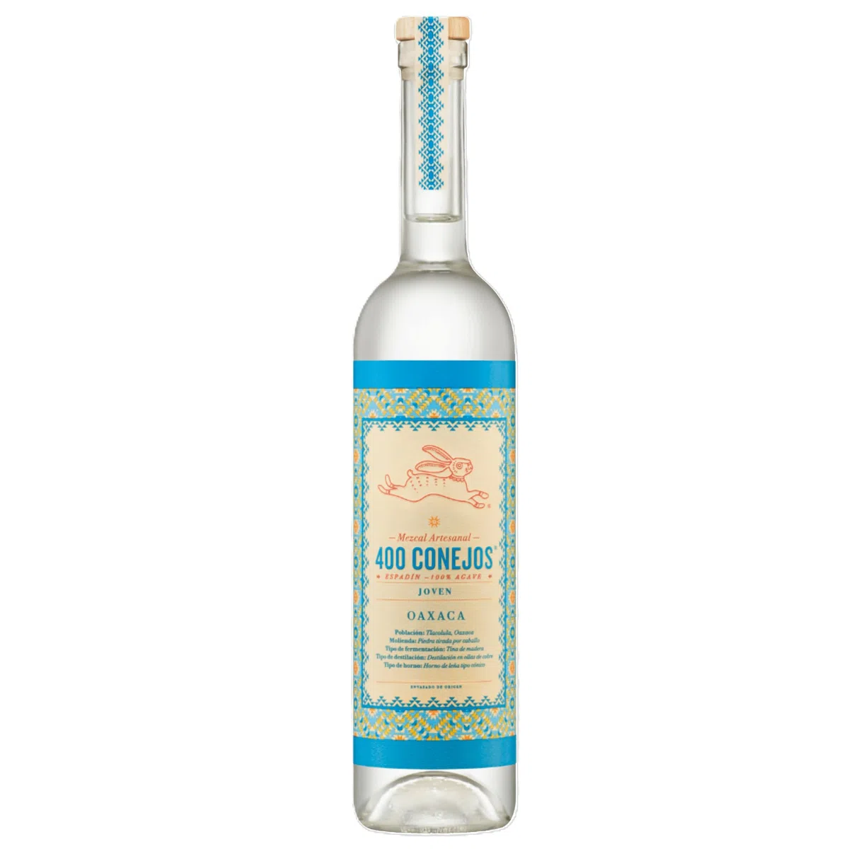 400 Conejos Joven Espadín Mezcal – Junger, kristallklarer mexikanischer Mezcal mit 38% vol. (1 x 0,7 l)