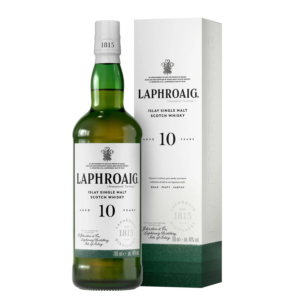 Laphroaig 10 Jahre Islay Single Malt Scotch Whisky 40% Vol 0,7l mit Geschenkverpackung