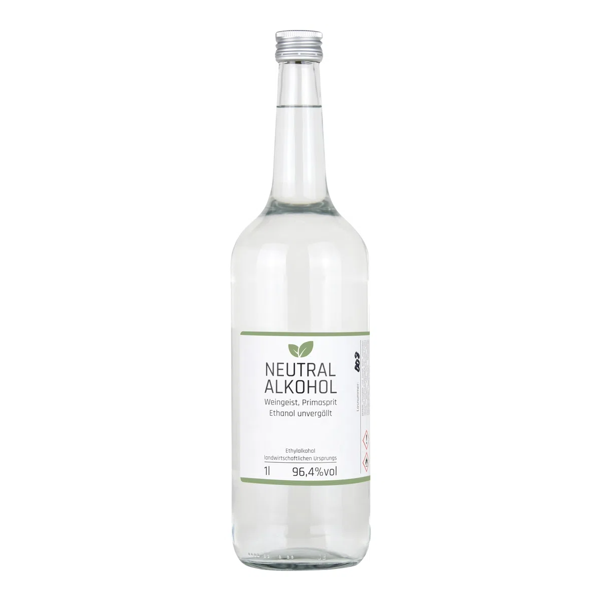 1l Weingeist Primasprit Trinkalkohol 96,4% vol - zum Ansetzen von Likören, Gin oder Tinkturen - 1l Flasche