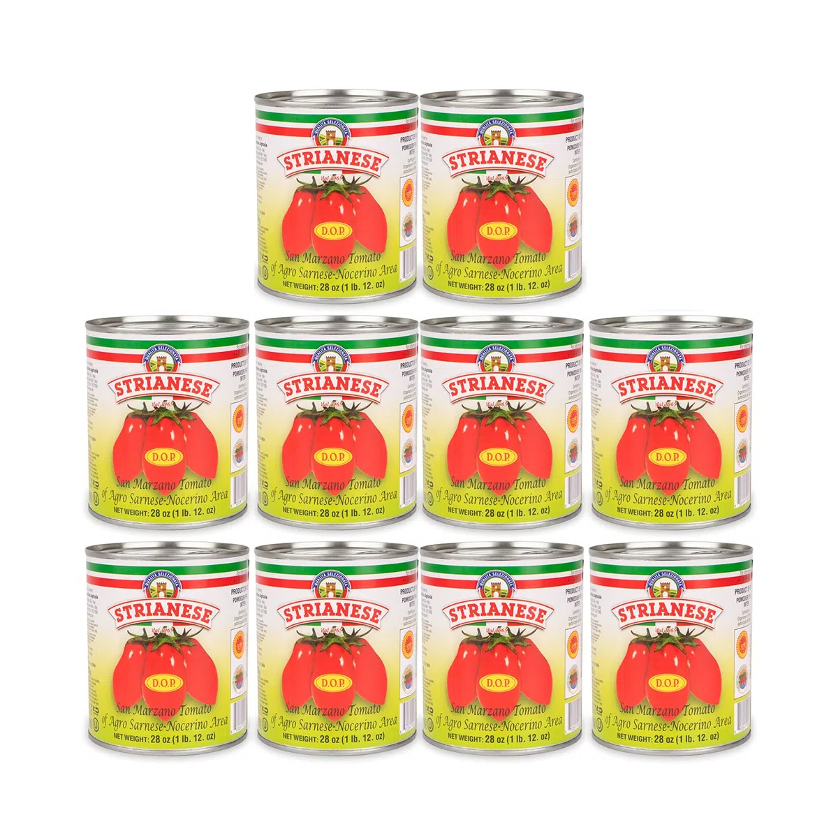 Strianese San Marzano Tomaten-Set 10 x 800g