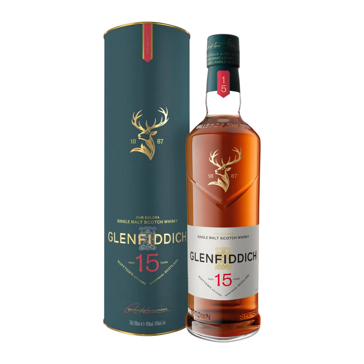 Glenfiddich Single Malt Scotch Whisky 15 Jahre Solera 700ml Geschenkverpackung