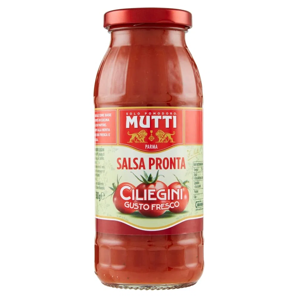 12x Mutti Salsa Pronta Pomodoro ciliegini Kirschtomaten 100% Italienisch 300g