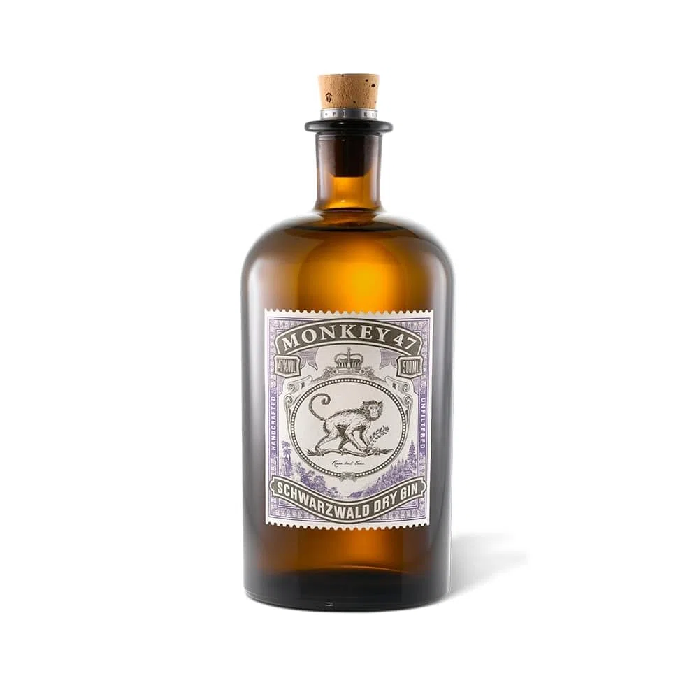 Monkey 47 Schwarzwald Dry Gin 0,5 L Premium Gin mit Wacholderaroma & Zitronennoten