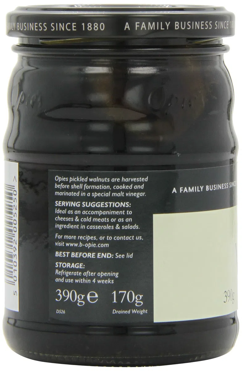 Opies Eingelegte Walnüsse In Der Malz-Essig 390G Packung Mit 3