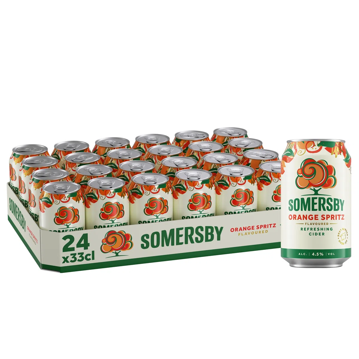 Somersby Orange Spritz Cider 0,33 l Dose 24 x 0,33 l fruchtiger Cider mit Orangen-Geschmack 4,5 % Vol