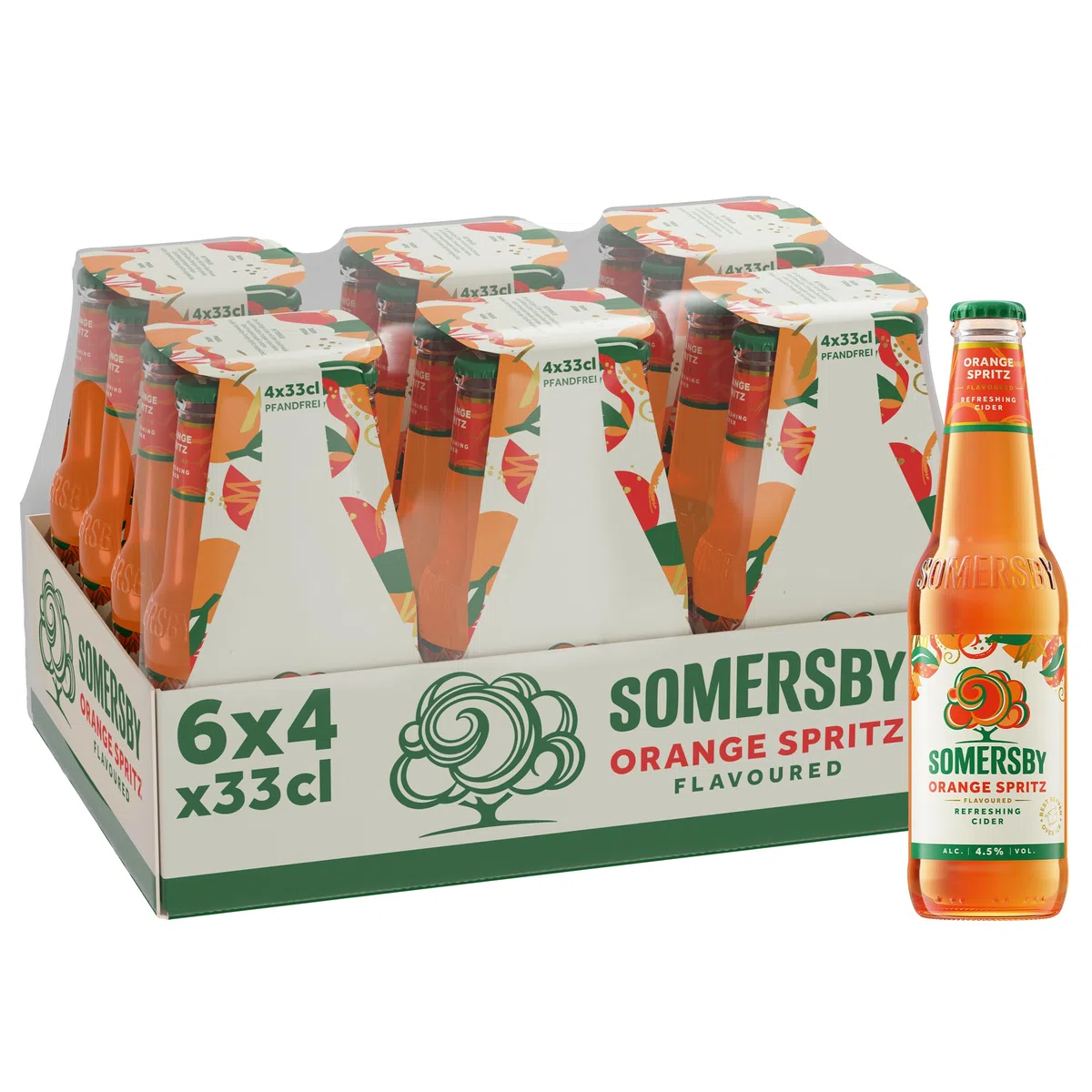 Somersby Orange Spritz Cider 0,33 l Flasche 24 x 0,33 l Glasflaschen 4,5% Vol.